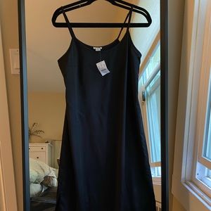JCrew Midi Black Slip Dress